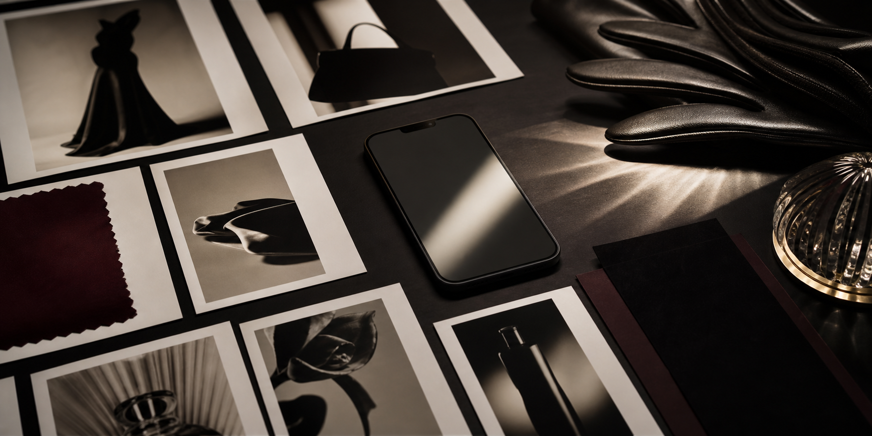 Luxury campaign planning materials.