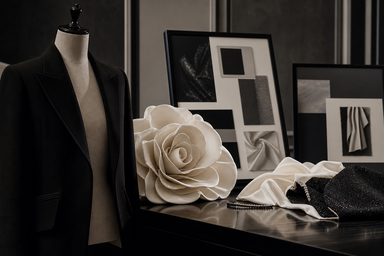 Couture brand positioning materials.